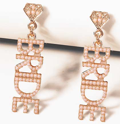 Bride Rose Gold &amp; Pearl Earrings