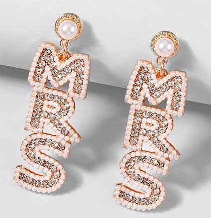 Mrs. Rose Gold Earrings