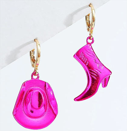 Hot Pink Western Earrings