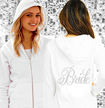 Bride Flirty Lightweight White Hoodie