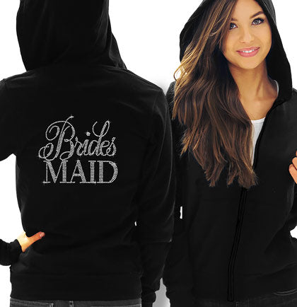 Flirty Bridesmaid Lightweight Black Hoodie