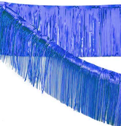 Let&#39;s Go Girls Silver Glitter Banner &amp; Blue Fringe Garland - 2pc