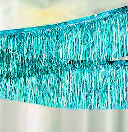 Turquoise Fringe Garland - 6ft