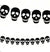 Black Skull Felt Banner