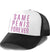 Pink and white cap with 'Same Penis Forever' text on a white background