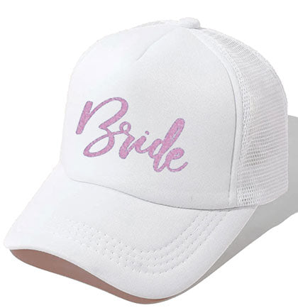 Light Pink Bride White Trucker Hat