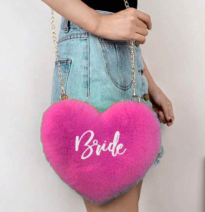 Bride Fuzzy Hot Pink Purse