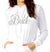 Bride Rhinestone Flirty Pullover Hoodie