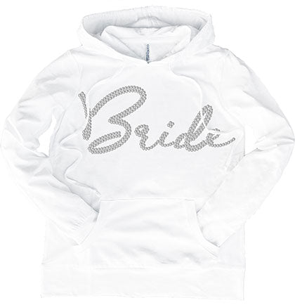 Bride Rhinestone Script Pullover Hoodie
