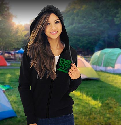 Camp Bach Small Green Lightweight Hoodie