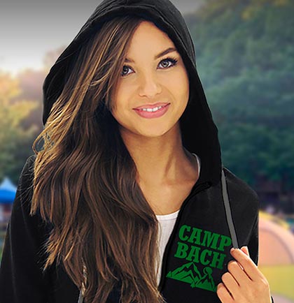 Camp Bach Small Green Lightweight Hoodie