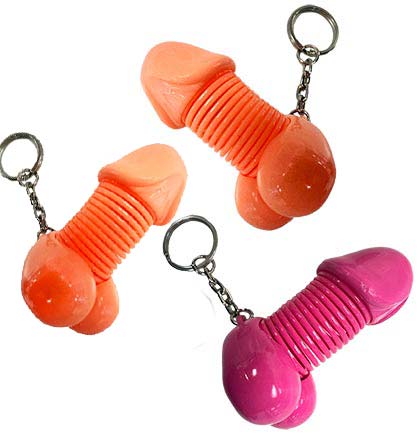 Wiggle Pecker Shaped Keychain - Set of 3