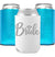 Silver Bride white can cover and two metallic turquoise can covers. 