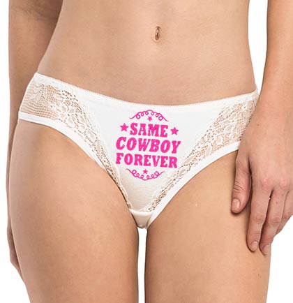 Same Cowboy Forever White Inset Thong