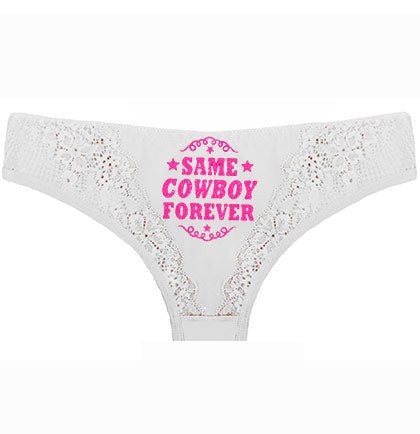 Same Cowboy Forever White Inset Thong