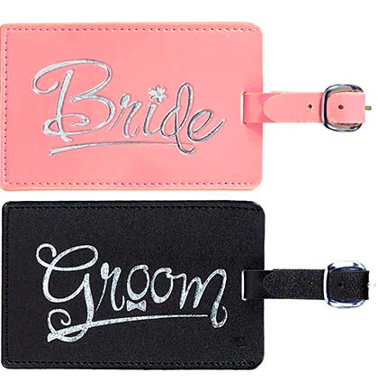 Bride Groom Luggage Tags Bachelorette Gifts The House of Bachelorette