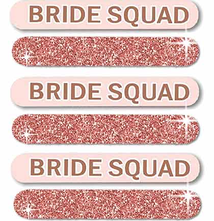 Bride Squad Rose Gold Nail File Set