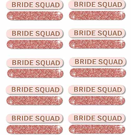 Bride Squad Rose Gold Nail File Set