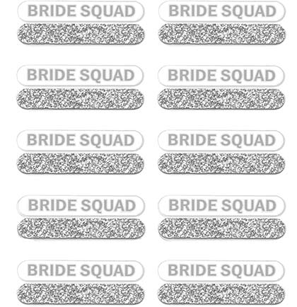 Bride Squad Silver Nail File Set