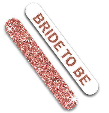 Rose Gold Bridesmaid Nail File & Scrunchie - Set of 10