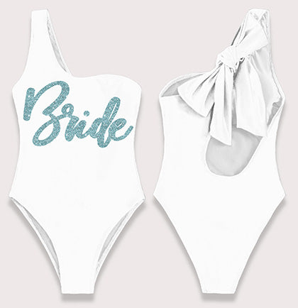 Bride One Shoulder Swimsuit