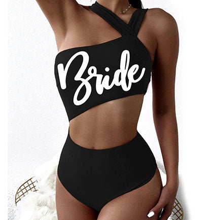 Bride White Glam Cut-Out Swimsuit