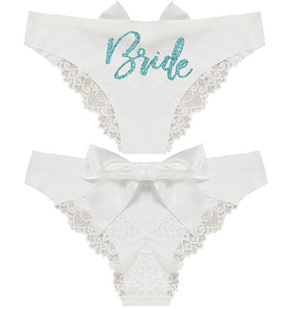 Glam Bride White Bow Back Panty