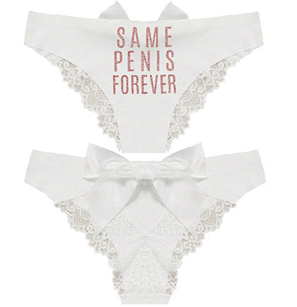 Sam Pen*s White Bow Back Panty