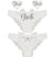 Silver Glam Bride White Bow Back Panty & Pasty Set