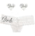 Silver Glam Bride White Thong & Pasty Set