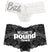Silver Diamond Bride White Thong & White Pound Town Black Boyshort - Set of 2