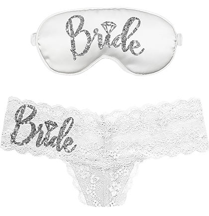 Bride Diamond Thong & White Mask - Set of 2