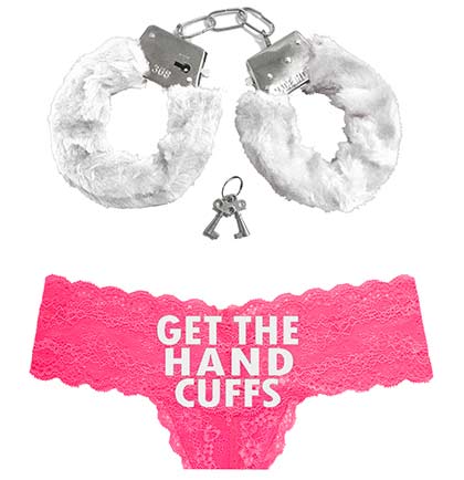 Get The Handcuffs Thong &amp; Handcuff Set - 2pc