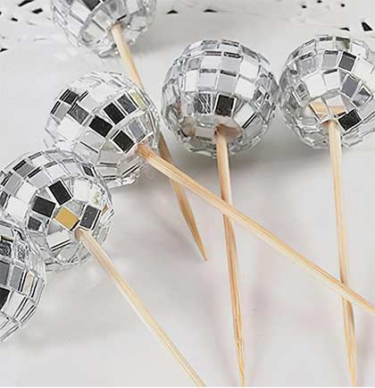 Disco Ball Toppers - 6pc