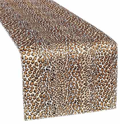 Bride Gone Wild Leopard Print Satin Runner