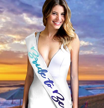 Bride to Be Blue Ombre & Sam Pen*s Blue Sash - Set of 2