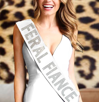 Feral Fiance Rhinestone Sash