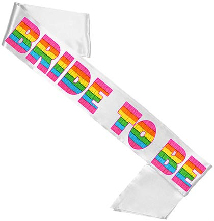 Bride to Be Fiesta Sash &amp; Veil Set - Set of 2