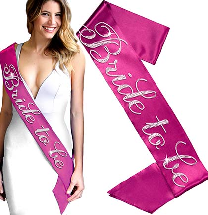 Flirty Bride To Be Rhinestone Sash