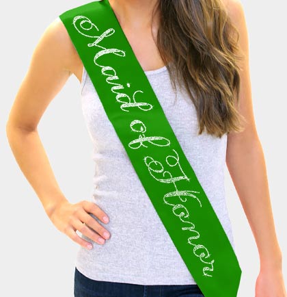 Flirty Maid Of Honor Rhinestone Sash
