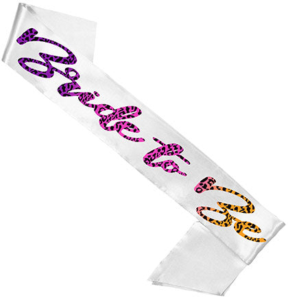 Bride to Be Ombre Animal Print &amp; Black Sam Pen*s Sash - Set of 2