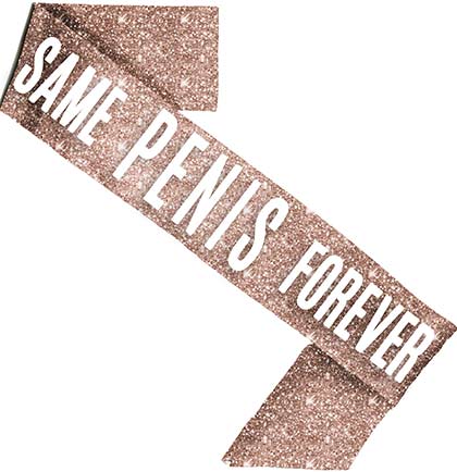 Rose Gold Glam Bride to Be &amp; Sam Pen*s Rose Gold Sparkle Sash - Set of 2