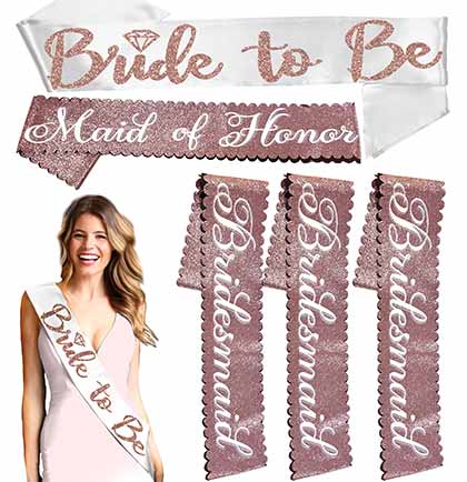 Bridal Party Rose Gold &amp; Blush - Set of 5