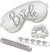 Silver Bride with Diamond Mask, Scrunchie & Nail File Set