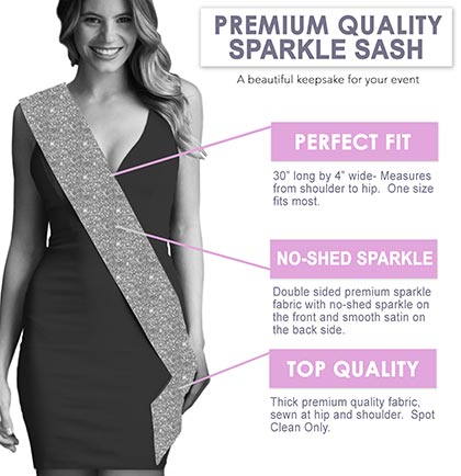 Bride Diamond &amp; Sam Pen*s Sash - Set of 2