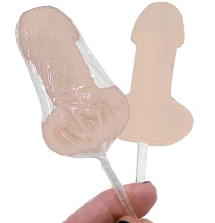 French Vanilla Penis Shaped Lollipop Sucker