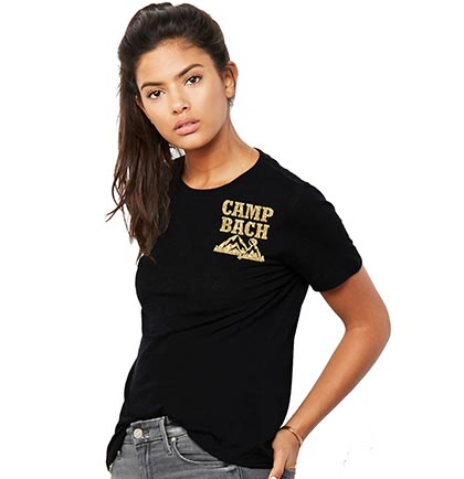 Gold Glitter Camp Bach Tshirt