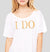 I Do gold rhinestud white tshirt