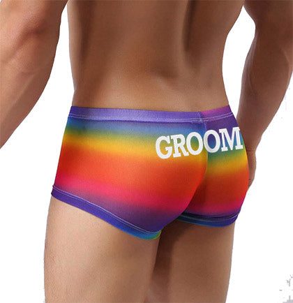 Groom Sheer Ombre Rainbow Men's Boxer Brief