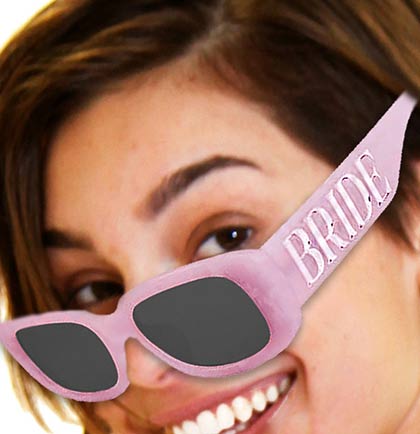 Silver Bride Frosted Pink Sunglasses